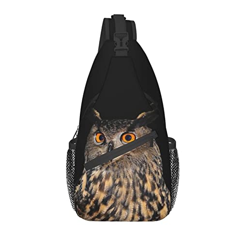 Owl Sling Bag Lässiger Crossbody-Schulterrucksack Brust Lässiger Tagesrucksack Tiertasche für den Außenbereich von AOOEDM