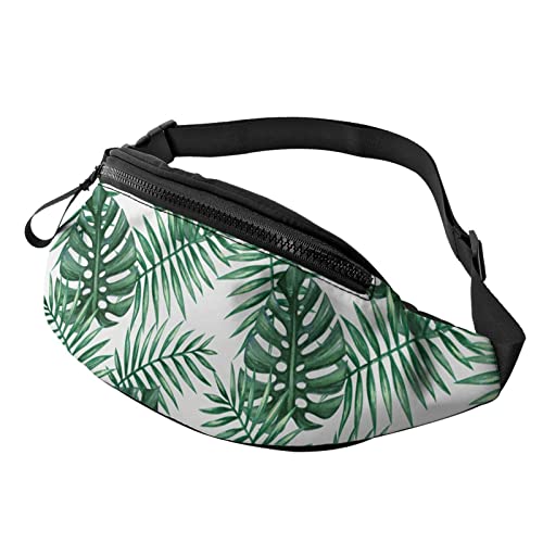 Palmblätter Tropical Leaf Gürteltasche Sport Casual Hüfttasche für Damen Herren Modisch von AOOEDM