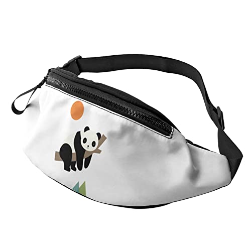 Panda Sun Wood Grass Pink Fanny Pack Sport Casual Hüfttasche für Damen Herren Modisch von AOOEDM
