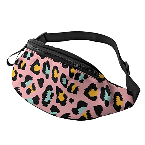 Pink Leopard Fanny Pack Sport Lässige Hüfttasche für Damen Herren Modisch von AOOEDM