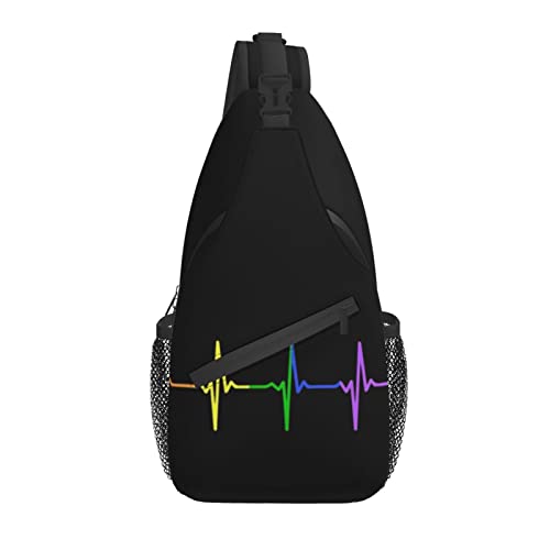 Rainbow Sling Bag Casual Crossbody LGBT Umhängetasche Rucksack Chest Daypack für Outdoor von AOOEDM