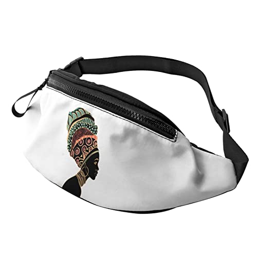 Schöne afrikanische Frau Ohrring Schmuck Bauchtasche Sport Casual Hüfttasche für Damen Herren Modisch von AOOEDM