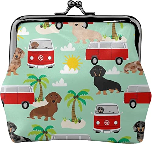 Shannon On Dogs Rock Damen-Leder-Geldbörse, Kleingeldbeutel mit Kiss-Lock-Verschluss, Schnallen-Geldbörse für Mädchen-Geschenk von AOOEDM