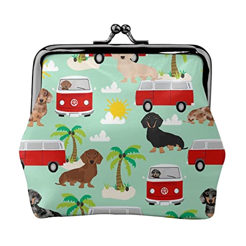 Shannon On Dogs Rock Damen-Ledergeldbörse, Kleingeldbeutel mit Kiss-Lock-Verschluss, Schnallen-Geldbörse für Mädchen, Geschenk von AOOEDM