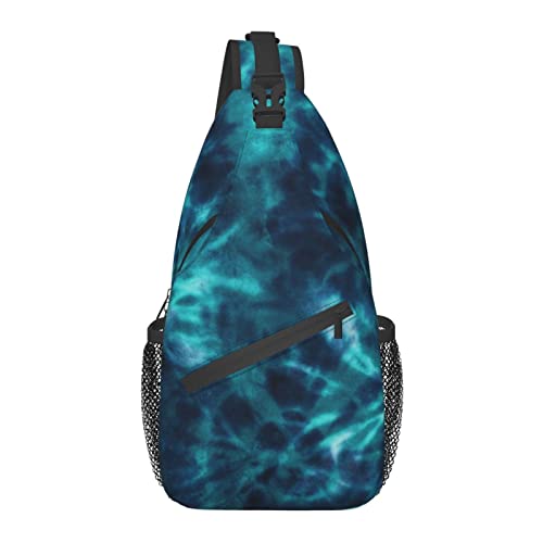 Sling Bag für Herren Damen, für Türkisgrün Tie Dye, Schulterrucksack Brusttaschen Crossbody Daypack für Outdoor Wandern Camping Radfahren von AOOEDM