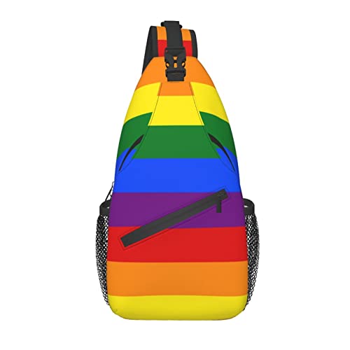 Sling Rucksack LGBTQ Reisen Wandern Daypack Muster Seil Crossbody Umhängetasche von AOOEDM