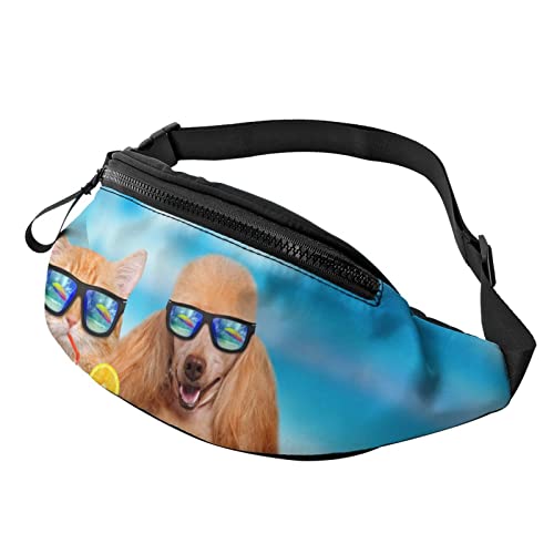 Sonnenbrille Katze Hund Saft Tier Bauchtasche Sport Lässig Hüfttasche Für Damen Herren Modisch von AOOEDM