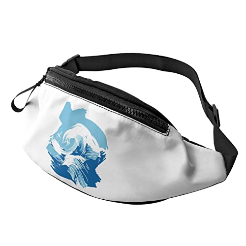 Surfing Waves Sea Marine Life Gürteltasche Sport Casual Hüfttasche für Damen Herren Modisch von AOOEDM