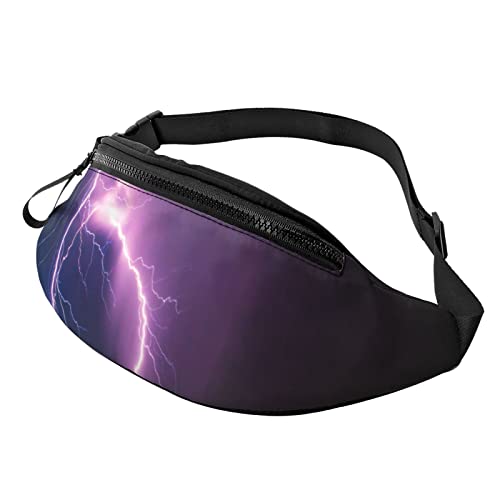 Thunderstorm Lightning Große Bauchtasche für Männer, Geschenke für Sport, Training, Reisen, Laufen, lässige Gürteltasche von AOOEDM