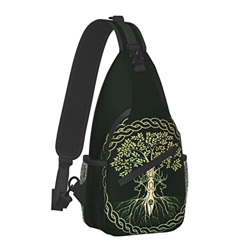 Tree and Life In Norse Outdoor Umhängetasche für den Unisex-Wanderrucksack für Junge Erwachsene von AOOEDM