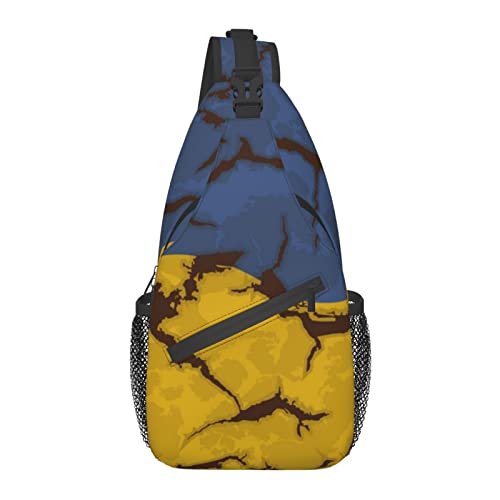 Umhängetasche für Männer und Frauen, für Grunge Ukrainische Flagge, Schulterrucksack, Brusttaschen, Umhängetasche, Tagesrucksack für Outdoor, Wandern, Camping, Radfahren Umhängetasche für Männer und Frauen, für Grunge Ukrainische Flagge, Schulterrucksack, Brusttaschen, Umhängetasche, Tagesrucksack für Outdoor, Wandern, Camping, Radfahren von AOOEDM