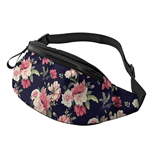 Vintage Flower Fanny Pack Sport Lässige Hüfttasche für Damen Herren Modisch von AOOEDM