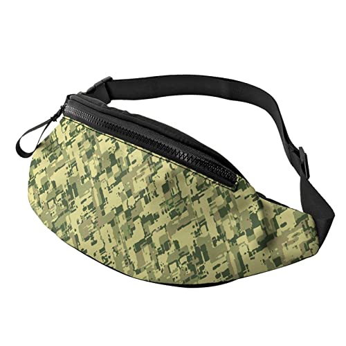 Vintage Green Camouflage Fanny Pack Sport Casual Hüfttasche für Damen Herren Modisch von AOOEDM