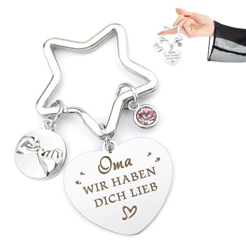 AOOGON Beste Oma Geschenke Schlüsselanhänger, Oma Geburtstagsgeschenk, Muttertagsgeschenk von AOOGON