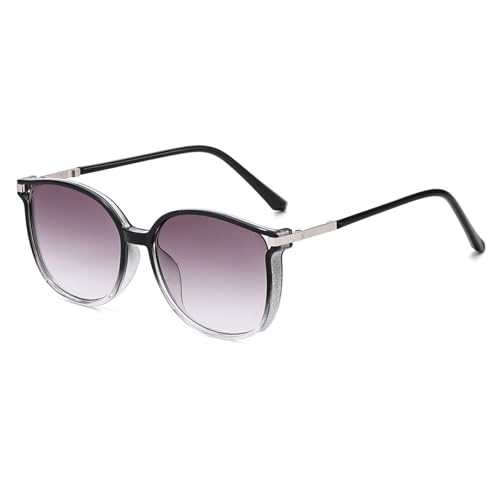 AOOLIA Brillen mit Lese Sonnenbrille für Damen Herren, UV400 Sonnenbrillen für Damen Herren, Sonnen-Leser brillen Klare Sicht (Schwarzgrau, 4, x) von AOOLIA