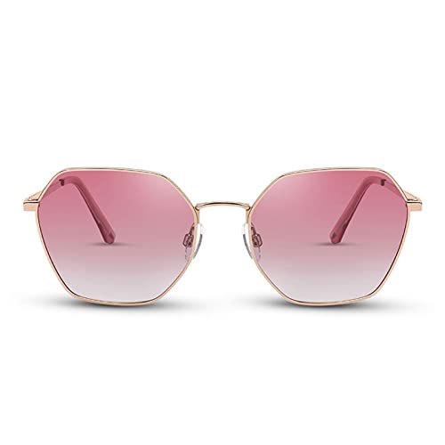 AOOLIA Damen-Sonnenbrille Rechteckig Randlos Farbverlauf Retro, Transparent Farbig Metall Rahmenlos, UV400 für Sport Herren Damen Mode Sommerurlaub von AOOLIA