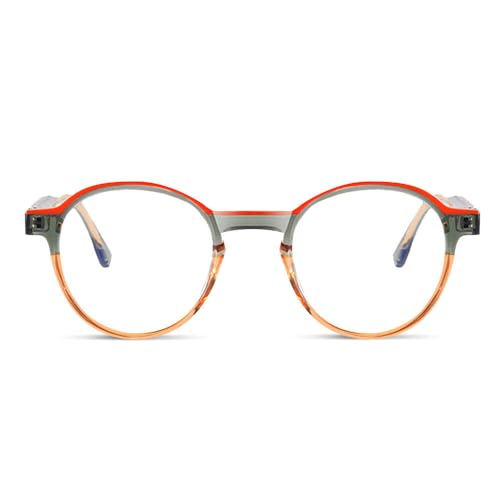 AOOLIA Lesebrille Damen, Federscharniere Blaulichtfilter Schlank Lesen Gläser, Ultraklare Sicht Männer Frauen Lesebrille Lesehilfe (Orange, 1, x) von AOOLIA