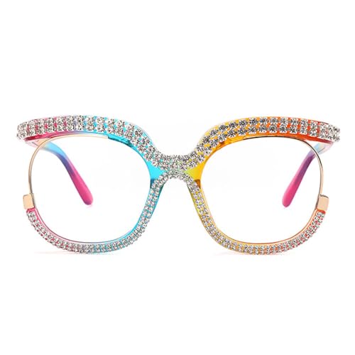 AOOLIA Lesebrillen Sehhilfe Augenoptik Brille Lesehilfe für Damen Herre, Farbe Rahmen Schlank Lesen Gläser, Ultraklare Sicht Männer Frauen Lesebrille Lesehilfe (Regenbogen, 3, x) von AOOLIA