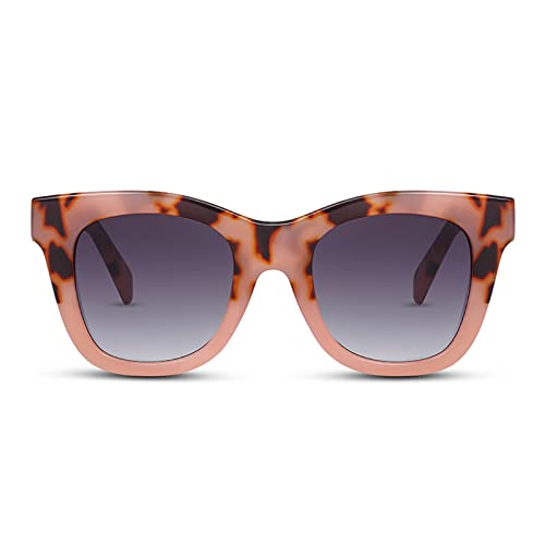 AOOLIA Sonnenbrillen für Damen UV400-Schutz Retro Nude, quadratisch polarisierter UV-Schutz Fotografie-Brille Mode-Metallbesatz für Roaming Fashion Gradient Glasses Shades Traveling, Driving (Rosa) von AOOLIA