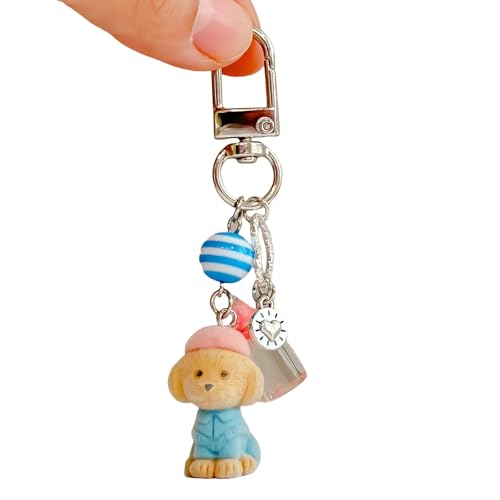 AOOOWER 10 Stück Cheer Bowknot Schlüsselanhänger Strass Akzent Schlüsselanhänger Anhänger für Teenager Mädchen Cheerleading Sport, 12*12CM, Polyesterfaser und Legierung, Kein Edelstein von AOOOWER