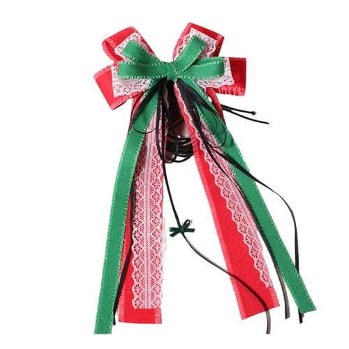 AOOOWER Ästhetische Schleifen-Choker-Halskette für Damen, Teenager, Mädchen, langes Wachsseil, Halsband, Halskette, Schmuck-Accessoire von AOOOWER