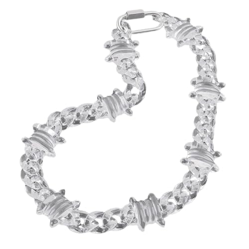 AOOOWER Acryl-Kette, Dornen-Halskette für Herren und Damen, Hip-Hop, Punk, mit Widerhaken, Halsband, Anhänger, Schlüsselbeinkette, Unisex-Zubehör von AOOOWER