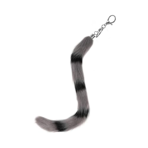 AOOOWER Attraktiver Schlüsselanhänger für Autotasche, Dekoration, stilvoller Fuchsschwanz, Schlüsselanhänger, Charm, stilvoller Charme für Handtaschen, 65 cm, Plüsch, Kein Edelstein von AOOOWER