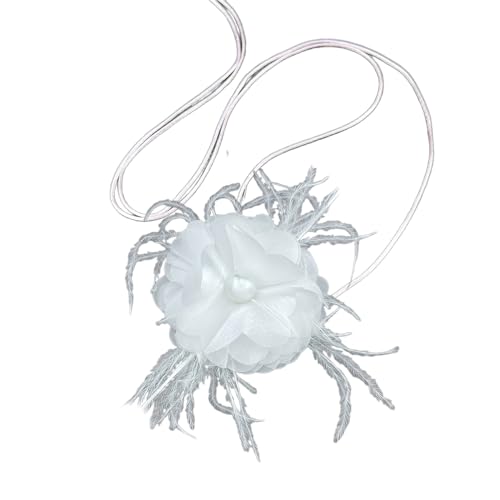 AOOOWER Blumen-Choker-Halskette für Damen, Brautschmuck, Gothic, verstellbare Schleife, geknotetes Seil, trendiger Modeschmuck, Geburtstag von AOOOWER