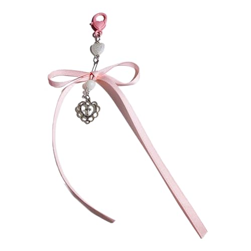 AOOOWER Bowknot Ribbon Keychain Pendant Multicolor Butterfly Knot Key Chain Fashionable Bows Ornament for Phones Car Keys, 21 cm , Band + Legierung, Kein Edelstein von AOOOWER