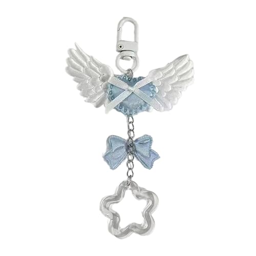 AOOOWER Bowknot Star Bear Keychain Pendant Lovely Hanging Decorations Keyring Charm for Purse Bag Backpack, 1013cm, Acryllegierung, Kein Edelstein von AOOOWER