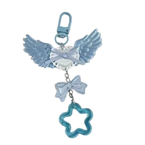 AOOOWER Bowknot Star Bear Keychain Pendant Lovely Hanging Decorations Keyring Charm for Purse Bag Backpack, 1013cm, Acryllegierung, Kein Edelstein von AOOOWER
