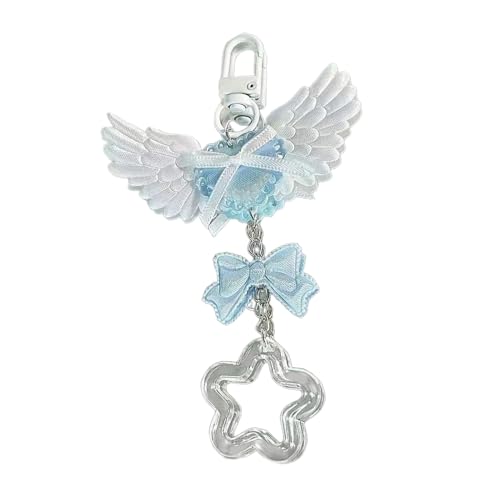 AOOOWER Bowknot Star Bear Keychain Pendant Lovely Hanging Decorations Keyring Charm for Purse Bag Backpack, 1013cm, Acryllegierung, Kein Edelstein von AOOOWER