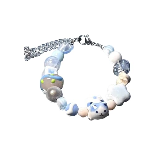 AOOOWER Buntes Perlenarmband, verstellbares Armband, leichter Schmuck für Frauen, Perlenzubehör für empfindliche, 10*10*3cm, Gemischte Materialien, Kein Edelstein von AOOOWER