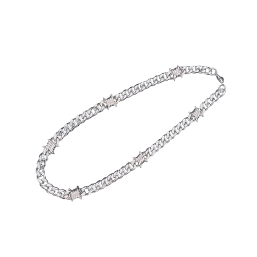 AOOOWER Edgy Dornknoten-Design Halskette Armband Verzierung ideal für Hip-Hop-Fans von AOOOWER