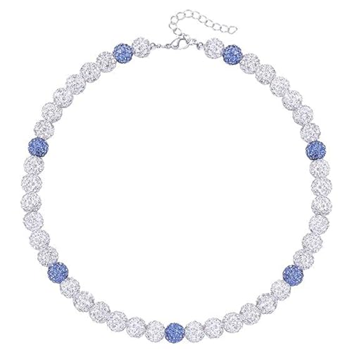 AOOOWER Einzigartige Baseball-Halskette mit Strasssteinen, Discokugel-Halskette, modischer Schmuck für aktive Personen, Sport-Accessoire von AOOOWER