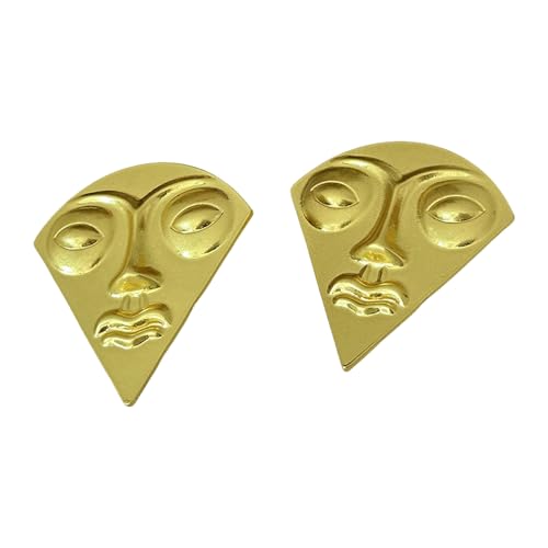 AOOOWER Einzigartige Dreiecks-Ohrringe für Frauen mit großen Augen und Lippen, tragbar für Partyzubehör, 6cm, Metall, Kein Edelstein AOOOWER Einzigartige Dreiecks-Ohrringe für Frauen mit großen Augen und Lippen, tragbar für Partyzubehör, 6cm, Metall, Kein Edelstein von AOOOWER