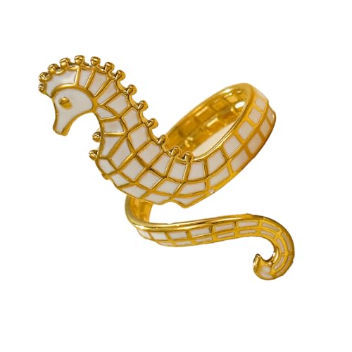 AOOOWER Einzigartige Öltropfen-Designs, Seepferdchen-Ringe, Verzierung für Mode-Enthusiasten und Kunstliebhaber, die individuell suchen, SizeApprox.2x3.4cm/0.78x1.33inches, Metall, Kein Edelstein AOOOWER Einzigartige Öltropfen-Designs, Seepferdchen-Ringe, Verzierung für Mode-Enthusiasten und Kunstliebhaber, die individuell suchen, SizeApprox.2x3.4cm/0.78x1.33inches, Metall, Kein Edelstein von AOOOWER