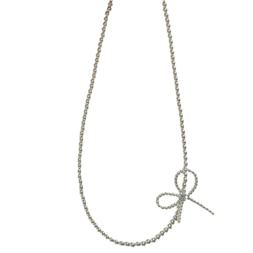 AOOOWER Einzigartige Schleifen-Halskette, Anhänger, Kette, Hochzeit, Party, Schmuck, modischer Halsschmuck, zarte Halskette für die tägliche Party von AOOOWER