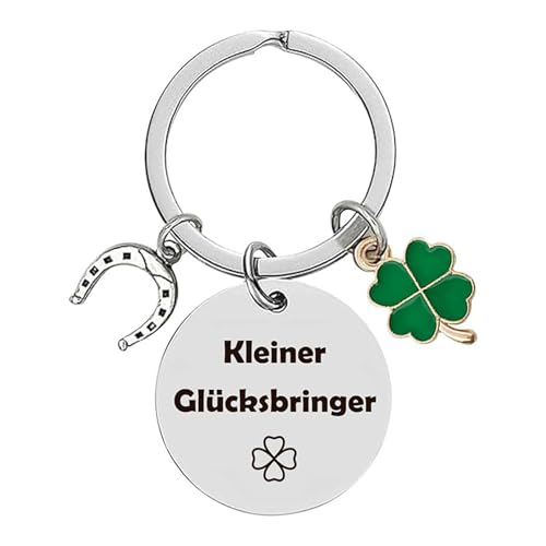 AOOOWER Einzigartiger Schlüsselanhänger mit grünem Blattmotiv, Edelstahl, Dekoration für Geldbörse, Tasche, 12*50mm//30mm, Aus Edelstahl, Kein Edelstein von AOOOWER