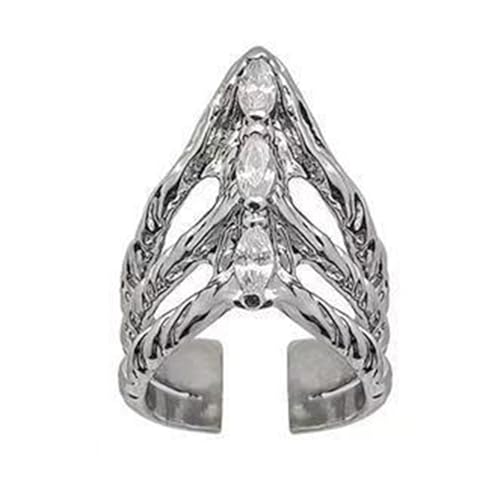 AOOOWER Elegante Fingerkrallenringe, Metallstruktur, geeignet für Komfort und Stil bei Hochzeiten und Abenden, 1 cm , Kupfer, Kein Edelstein von AOOOWER