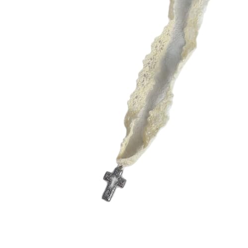 AOOOWER Elegante Spitzenkreuz-Halskette, die Ihren persönlichen Stil verschönert, Freizeitkleidung von AOOOWER