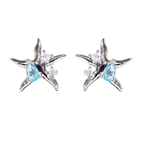 AOOOWER Elegante bunte Ohrringe aus Legierung für Damen, Schmuckzubehör, modische Ohrringe für verschiedene, 2.34x2.73in, Metall, Kein Edelstein AOOOWER Elegante bunte Ohrringe aus Legierung für Damen, Schmuckzubehör, modische Ohrringe für verschiedene, 2.34x2.73in, Metall, Kein Edelstein von AOOOWER