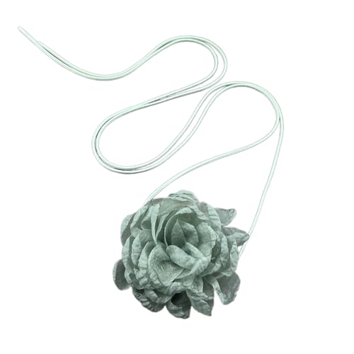 AOOOWER Elegante florale Choker-Halskette, handgefertigt, Schlüsselbeinkette, einzigartiges Blumenhalsband für modebewusste Frauen und Trendsetter, As show, Netzstoff AOOOWER Elegante florale Choker-Halskette, handgefertigt, Schlüsselbeinkette, einzigartiges Blumenhalsband für modebewusste Frauen und Trendsetter, As show, Netzstoff von AOOOWER