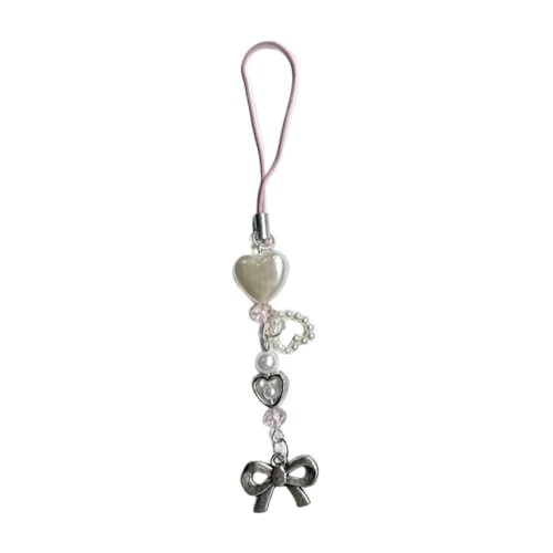 AOOOWER Eleganter Handy-Schlüsselanhänger mit Schleife, Blumen-Schlüsselanhänger für Mädchen und Frauen, Modeschmuck, Taschenanhänger, 14 cm, Acryllegierung, Kein Edelstein AOOOWER Eleganter Handy-Schlüsselanhänger mit Schleife, Blumen-Schlüsselanhänger für Mädchen und Frauen, Modeschmuck, Taschenanhänger, 14 cm, Acryllegierung, Kein Edelstein von AOOOWER