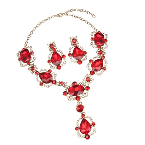 AOOOWER Elegantes Schmuck-Set mit Kristallsteinen, um Ihren Abendkleider-Look zu verbessern von AOOOWER
