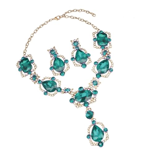 AOOOWER Elegantes Schmuck-Set mit Kristallsteinen, um Ihren Abendkleider-Look zu verbessern von AOOOWER