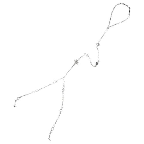 AOOOWER Elegantes sechszackiges Stern-Fingerkettenarmband für Damen, stilvolle Strasssteine, Handschmuck, verstellbare Geschenke, 10cm x 8cm x 1cm, Kupfer, Kein Edelstein AOOOWER Elegantes sechszackiges Stern-Fingerkettenarmband für Damen, stilvolle Strasssteine, Handschmuck, verstellbare Geschenke, 10cm x 8cm x 1cm, Kupfer, Kein Edelstein von AOOOWER