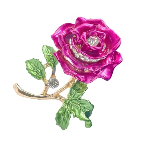 AOOOWER Emaillierte Rosenbrosche, stabile Legierung, bunte Blume, Anstecknadel für trendige Frauen, Rucksack, Kleidung und Hut, 3.8x4.5cm, Metall, Kein Edelstein AOOOWER Emaillierte Rosenbrosche, stabile Legierung, bunte Blume, Anstecknadel für trendige Frauen, Rucksack, Kleidung und Hut, 3.8x4.5cm, Metall, Kein Edelstein von AOOOWER