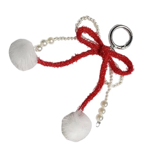 AOOOWER Entzückender Hasen-Schlüsselanhänger aus Acryllegierung, weiche Materialien, tragbares Zubehör zum Dekorieren von Schlüsseln oder Taschen, 15.4cm, Acryllegierung, Kein Edelstein von AOOOWER