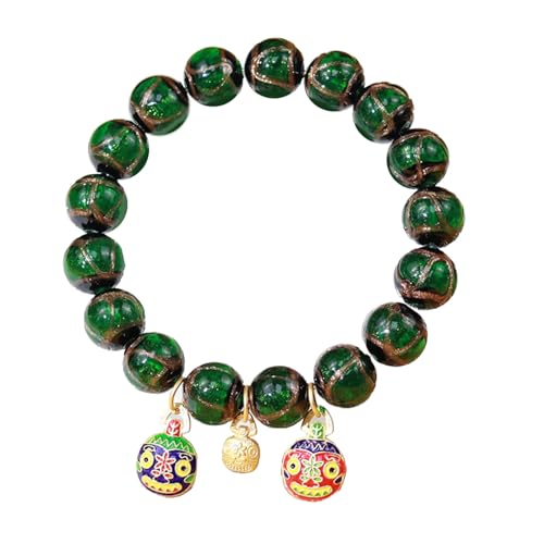 AOOOWER Ethnische Mode Glasur Keramik Perlen zierliche Armbänder Quasten Armband mehrfarbig elastisch Loves, 3.9x3.9in, Schnur + Keramik, Kein Edelstein von AOOOWER